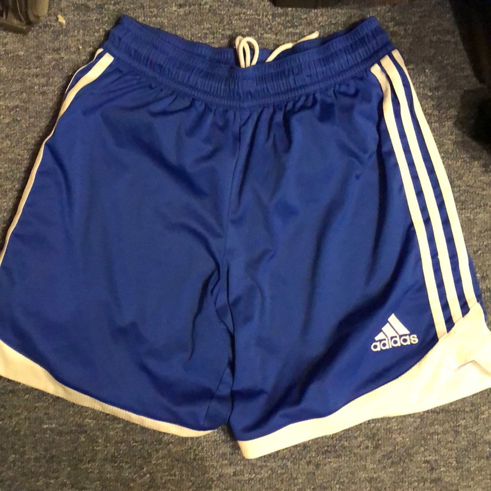 Adidas royal blue shorts size m with drawstring